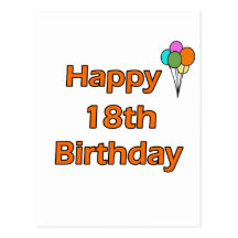 Glücklicher 18. Geburtstag Postkarte