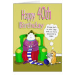 Glücklicher 40. Geburtstag Grußkarten