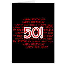 Glücklicher 50. Geburtstag Karte