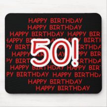 Glücklicher 50. Geburtstag Mauspad