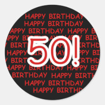 Glücklicher 50. Geburtstag Sticker