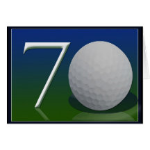 Glücklicher 70. Geburtstag für Golfnuß Karten