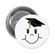Glücklicher Absolvent Button