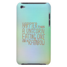 Glücklicher als ein Einhorn, das Kuchen auf einem  Barely There iPod Hülle