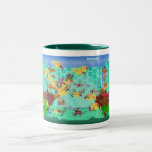 Glücklicher Aquarium-Grün-Becher Loraine Tasse