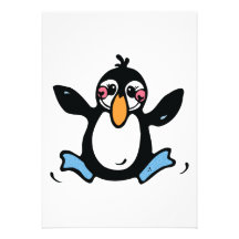 glücklicher Baby-Pinguin Individuelle Einladungen