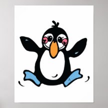 glücklicher Baby-Pinguin Plakat