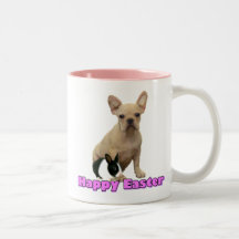 Glücklicher Becher französischer Bulldogge Ostern Kaffeetassen