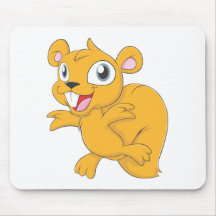 Glücklicher Eichhörnchen-Cartoon Mousepads