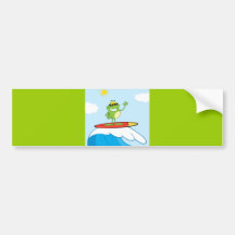 GLÜCKLICHER FROSCH CA des SURFER-4419-Happy-Frog-W Auto Aufkleber
