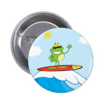 GLÜCKLICHER FROSCH CA des SURFER-4419-Happy-Frog-W Anstecknadel