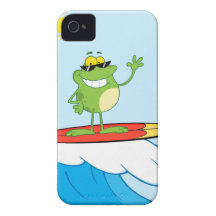GLÜCKLICHER FROSCH CA des SURFER-4419-Happy-Frog-W iPhone 4 Hüllen