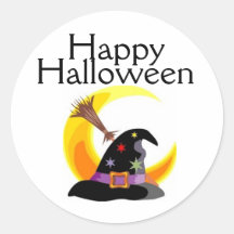 Glücklicher Halloween-Hexe-Hut-Aufkleber - besonde
