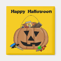 Glücklicher Halloween-Süßigkeits-Eimer Magnets