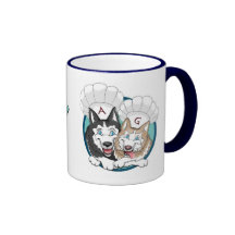Glücklicher heiserer Bäckerei-Becher Teetasse