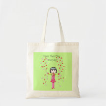 Glücklicher Herz-Tagestägliche (w/bangs) Tasche