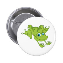 Glücklicher Hopfen-Frosch Anstecknadelbuttons