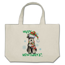 Glücklicher Howliday Zwergschnauzer Taschen