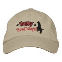 Glücklicher Howlidays gestickter Hut Besticktes Baseballcap