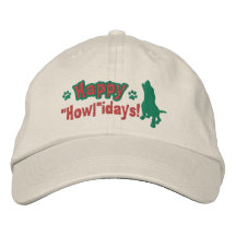 Glücklicher Howlidays gestickter Hut Bestickte Baseballcaps