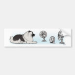 Glücklicher Keeshond mit Fans Autosticker