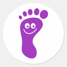 Glücklicher lila Fuß Stickers