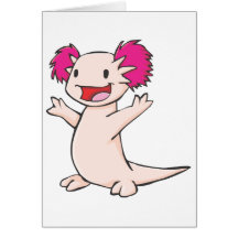 Glücklicher mexikanischer Axolotl-Cartoon Grußkarte