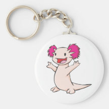 Glücklicher mexikanischer Axolotl-Cartoon Schlüsselanhänger