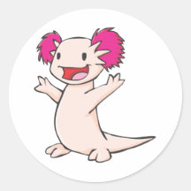 Glücklicher mexikanischer Axolotl-Cartoon Sticker