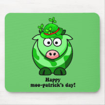 glücklicher MOO patricks Tag Mauspads