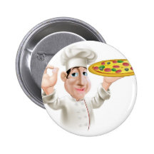 Glücklicher Pizza-Koch Anstecknadel