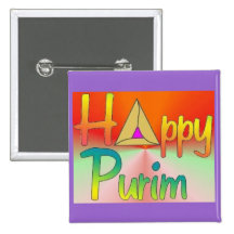 Glücklicher Purim Knopf Button