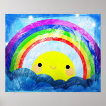 Glücklicher Regenbogen Plakat