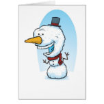 Glücklicher Schneemann Grußkarten
