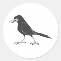 Glücklicher schwarzer Raben-Vogel Sticker
