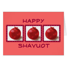 GLÜCKLICHER SHAVUOT hebräischer Spaß rote Granatap