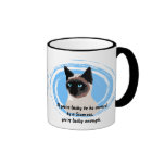 Glücklicher siamesischer Inhaber-Becher Tee Tasse