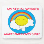 Glücklicher Sozialarbeiter Mousepad