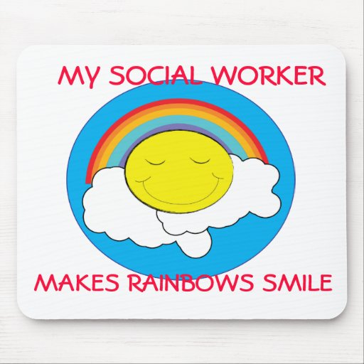 Glücklicher Sozialarbeiter Mousepad
