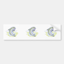 glücklicher spritzender Babydelphin Autosticker