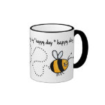 glücklicher Tagesbienenhinterbecher Kaffeetassen