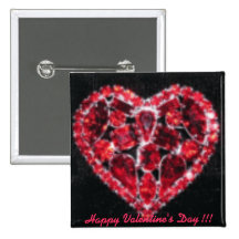 Glücklicher Valentinstag!!! Anstecknadelbutton