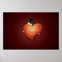 Glücklicher Valentinstag: Ein Mädchen in der Liebe Poster