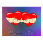 Glücklicher Valentinstag Postkarte