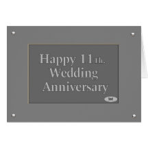 Glückliches 11. Hochzeitstag-Stahl Karten