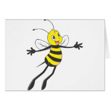 Glückliches Bienen-Fliegen Karten