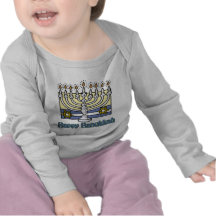 Glückliches Chanukka Menorah T-shirt