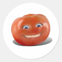 Glückliches Gesichts-lächelnde Tomate Aufkleber