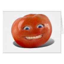 Glückliches Gesichts-lächelnde Tomate Karte