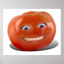 Glückliches Gesichts-lächelnde Tomate Plakate